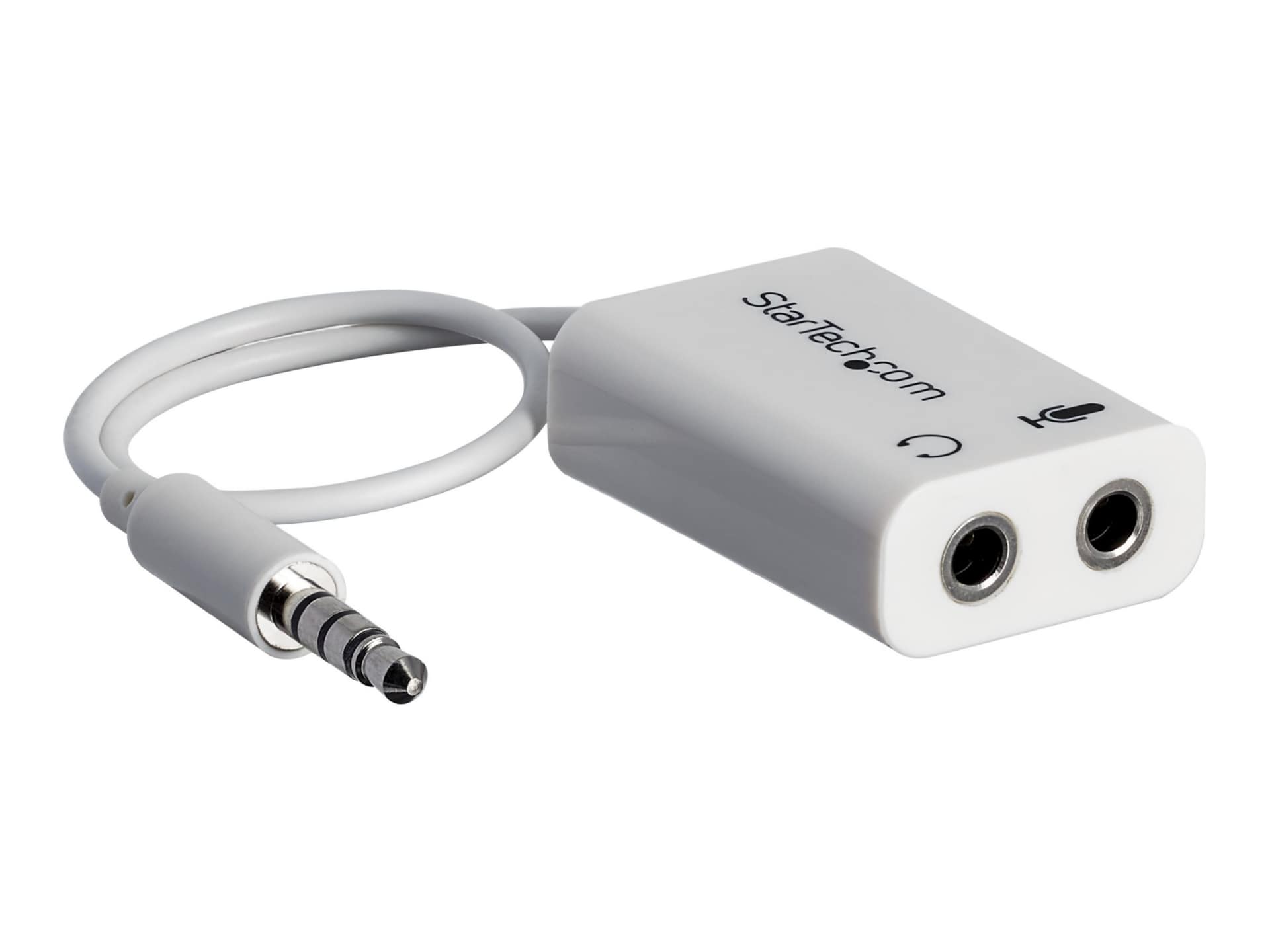 StarTech.com 4 Position Microphone and Headphone Splitter - 3.5 mm - White