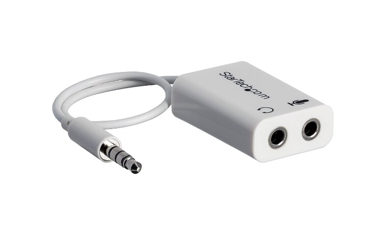 StarTech.com 4 Position Microphone and Headphone Splitter - 3.5 mm - White  - MUYHSMFFADW - Audio & Video Cables 