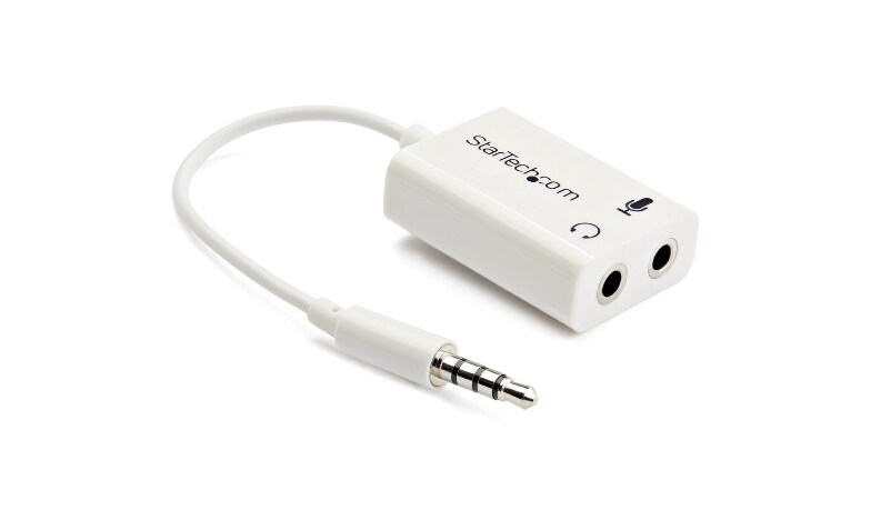 StarTech.com 4 Position Microphone and Headphone Splitter - 3.5 mm - White  - MUYHSMFFADW - Audio & Video Cables 