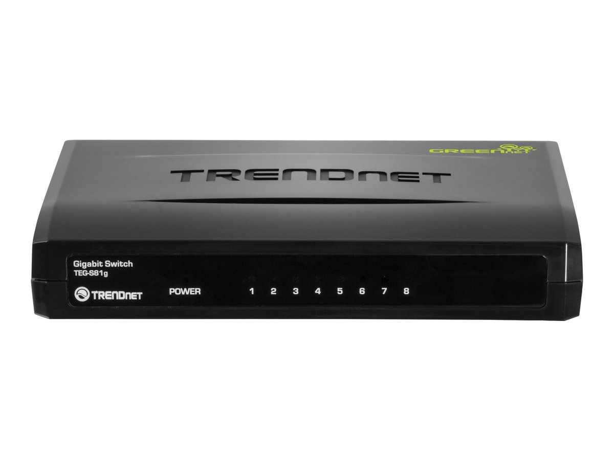 TRENDnet TEG S81g 8-Port Gigabit GREENnet Switch - switch - 8 ports