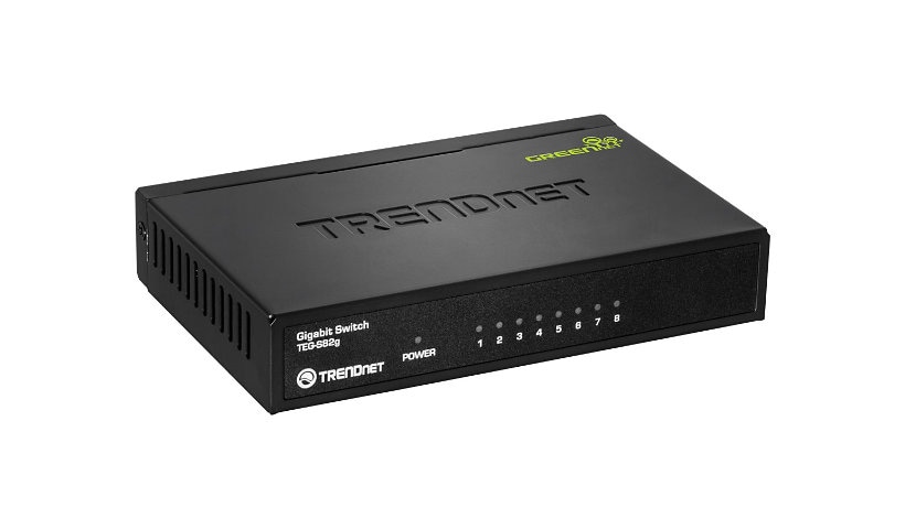 TRENDnet TEG S82g 8-Port Gigabit GREENnet Switch - switch - 8 ports