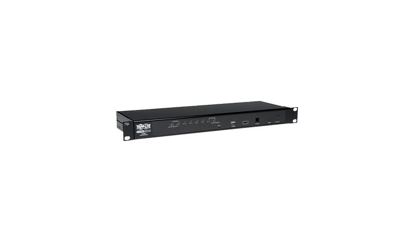 Tripp Lite 8-Port Rackmount KVM Switch w/ Built in IP and On Screen Display 1U - KVM switch - 8 ports - rack-mountable