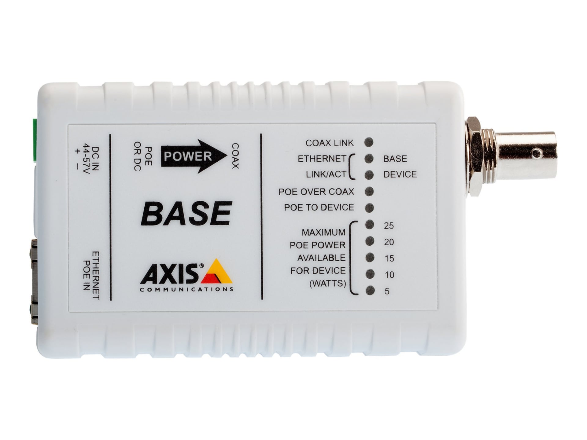 AXIS T8641 Ethernet Over Coax Base Unit PoE+ - media converter - 10Mb LAN, 100Mb LAN