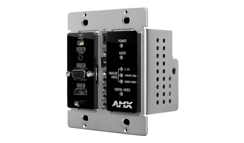 AMX DXLink Multi-Format Decor Style Wallplate Transmitters - video/audio ex