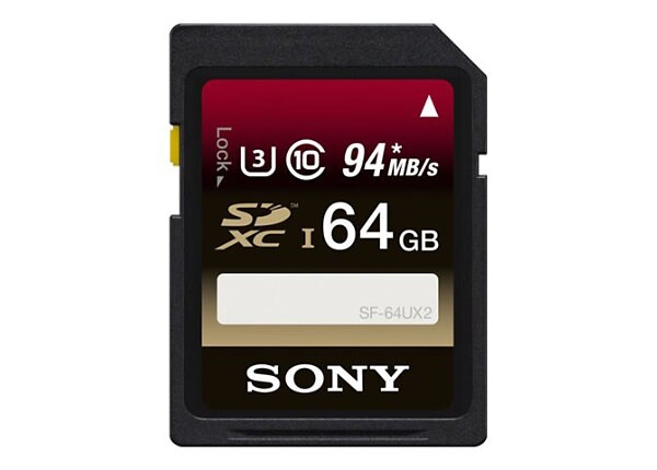Sony SF-64UX - flash memory card - 64 GB - SDXC UHS-I
