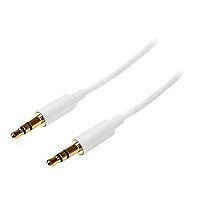 StarTech.com 2m White Slim 3.5mm Stereo Audio Cable - Male to Male