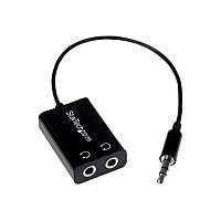 StarTech.com Slim Mini Jack 3.5mm Audio Splitter - 3,5 to 2x 3.5mm - Black