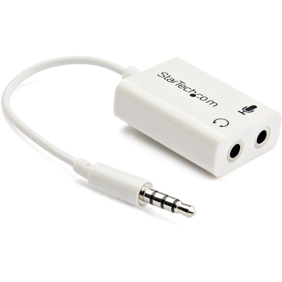 StarTech.com 4 Position Microphone and Headphone Splitter - 3,5 mm - White