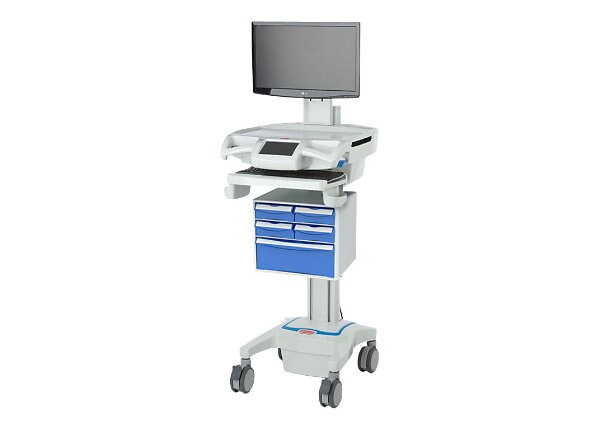 Capsa Healthcare CareLink RX Full-Featured Mobile Nurse Station - chariot