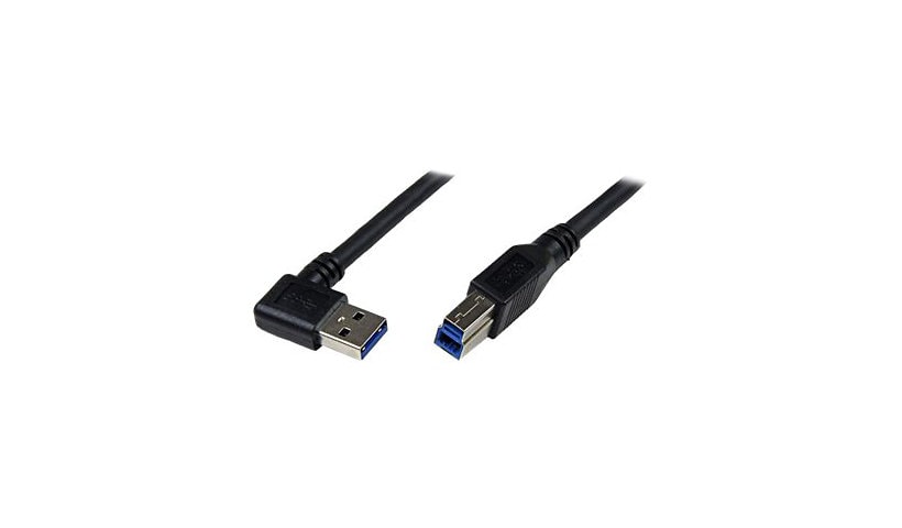 StarTech.com 1m Black SuperSpeed USB 3.0 Cable - Right Angle A to B - M/M