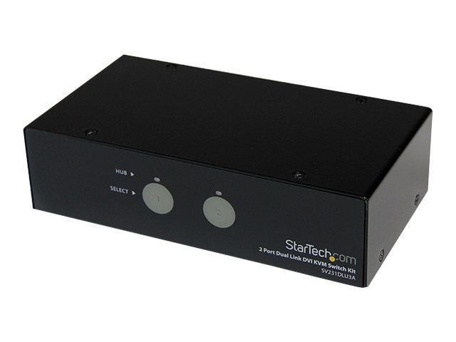 StarTech.com 2 Port SuperSpeed USB 3.0 Dual Link DVI KVM Switch with Cables