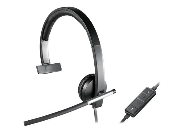 Logitech USB Headset Mono H650e - headset - 981-000513 - Headphones ...