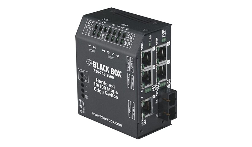 Black Box Heavy-Duty Edge Switch Hardened - switch - 6 ports