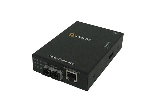 Perle S-1110-M2SC05-XT - convertisseur de média à fibre optique - 10Mb LAN, 100Mb LAN, GigE