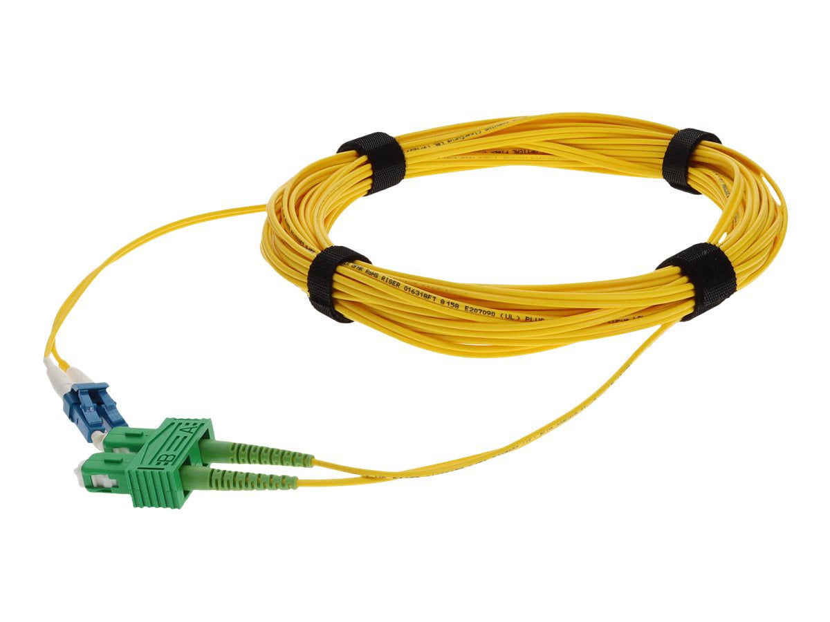 Proline 10m ASC (M) to LC (M) Yellow OS2 Duplex Fiber OFNR Patch Cable