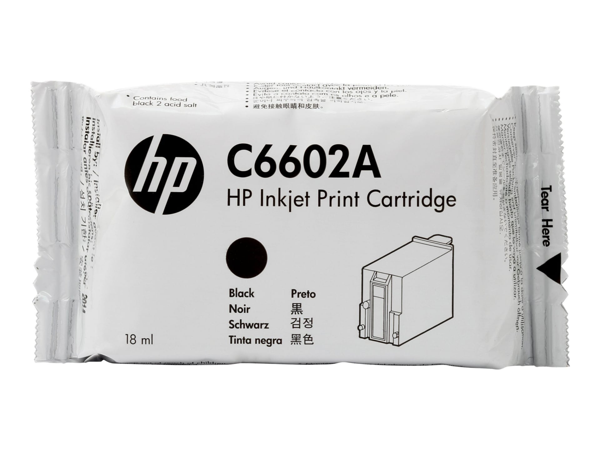 HP Thermal Inkjet Print Cartridge, Black (C6602A)