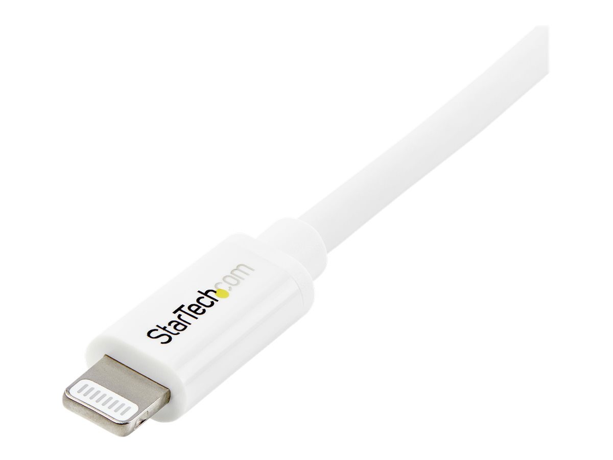 Thumbnail 2 of 8 for StarTech.com 2m (6ft) Long White Apple® 8-pin Lightning Connector to USB Cable for iPhone / iPod / iPad