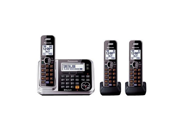 Panasonic KX TG7873S - cordless phone - answering system - Bluetooth interface with caller ID/call waiting + 2