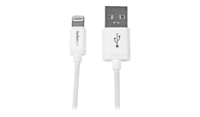 StarTech.com 1m (3ft) White AppleÂ&reg; 8-pin Lightning Connector to USB Cable for iPhone / iPod / iPad
