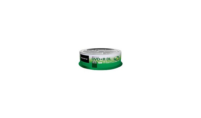 SONY DVD+R DOUBLE LAYER SPINDLE 25PK
