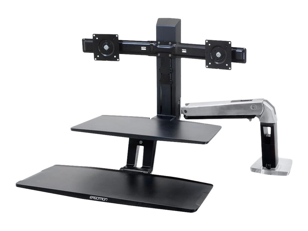 Dual Monitor Mount – Clamp-on Monitor Arm With 2 Adjustable Vesa Mounts –  Black – Stand Steady : Target