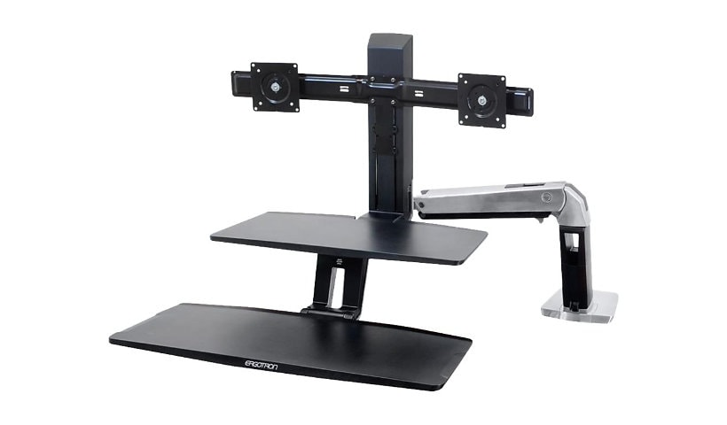 Ergotron WorkFit-A Dual Workstation With Suspended Keyboard - standing desk