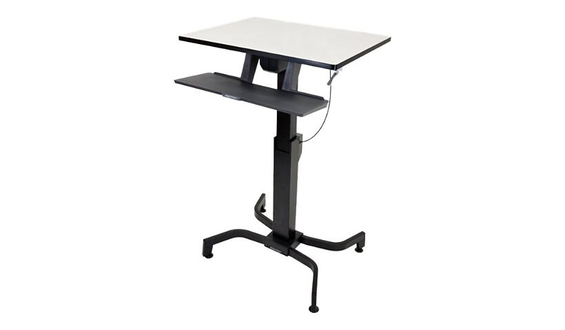 Ergotron WorkFit-PD Sit-Stand Desk - sit/standing desk - rectangular - light gray