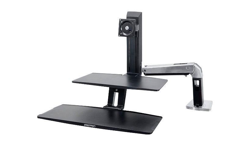 Ergotron WorkFit-A Single LD Sit-Stand Workstation with Suspended Keyboard