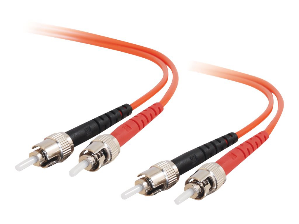 C2G 3m ST-ST 62.5/125 OM1 Duplex Multimode PVC Fiber Optic Cable - Orange - patch cable - 3 m - orange