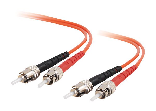 C2G 3m ST-ST 62.5/125 OM1 Duplex Multimode PVC Fiber Optic Cable - Orange - patch cable - 3 m - orange