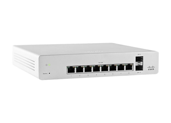 Cisco Meraki Cloud Managed MS220-8P 8-Port Gigabit Ethernet Switch