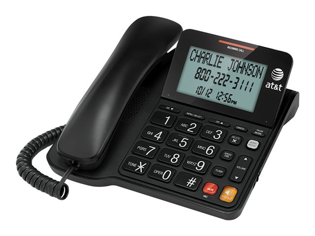 AT&T CL2940 - corded phone with Caller ID/Call Waiting - tilt display - bla