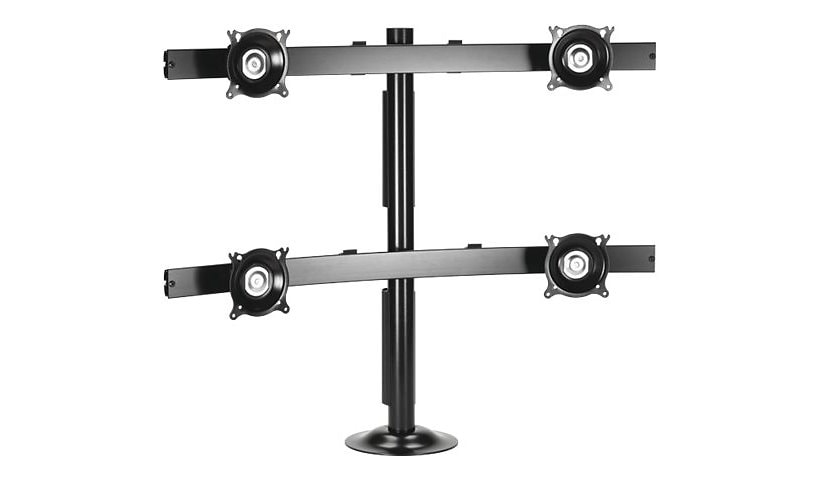 Chief Widescreen Quad Display Desk Mount - For Displays 10-30" - Black pied - pour écran plat quad - noir