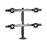 Chief Widescreen Quad Display Desk Mount - For Displays 10-30" - Black stand - for quad flat panel - black