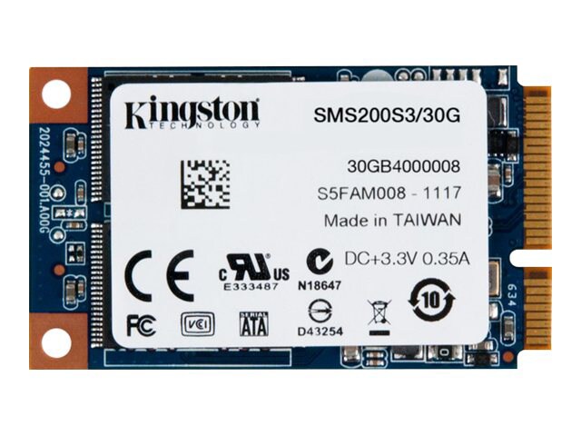 Kingston SSDNow mS200 - solid state drive - 30 GB - SATA 6Gb/s