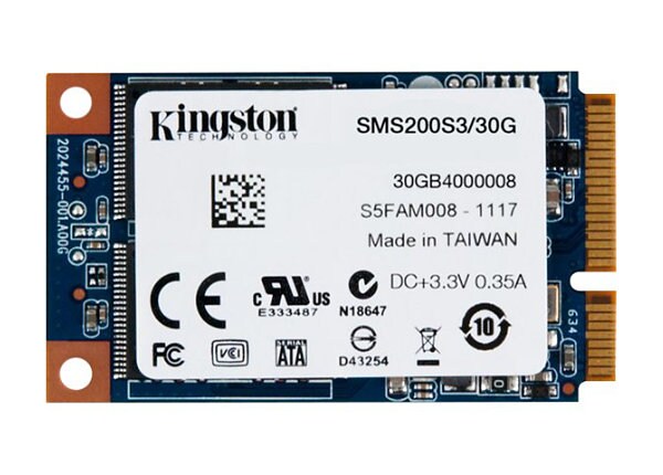 Kingston SSDNow mS200 - solid state drive - 30 GB - SATA 6Gb/s