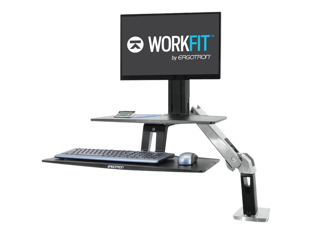 Ergotron WorkFit-A Single LD Workstation With Suspended Keyboard - standing