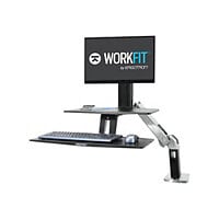 Ergotron WorkFit-A Single LD Workstation With Suspended Keyboard - standing
