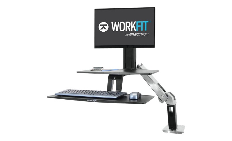 Ergotron WorkFit-A Single LD Workstation With Suspended Keyboard
