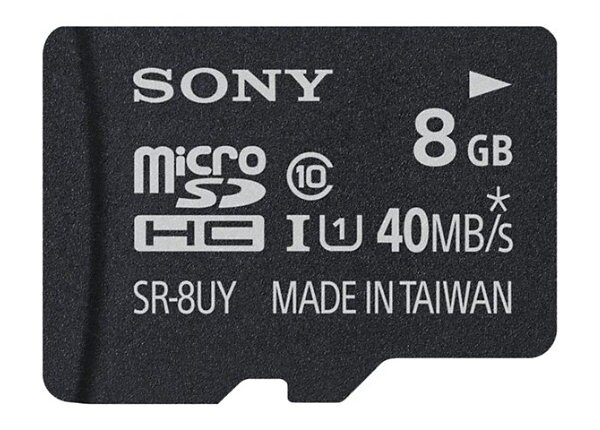 Sony SR8UYA/TQMN - flash memory card - 8 GB - microSDHC UHS-I