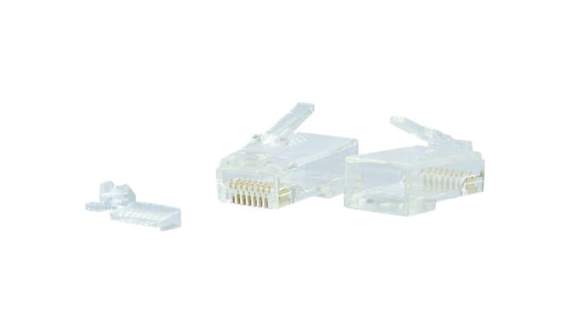 C2G RJ45 Cat6 Modular Plug for Round Solid or Stranded Cables - Pack of 100