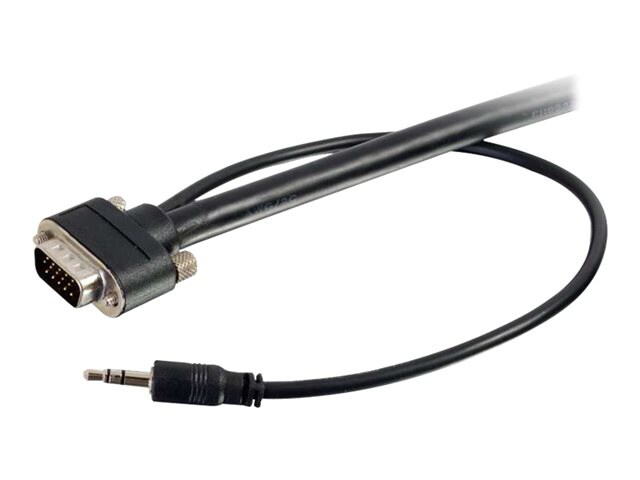 C2G 6ft Select VGA and 3.5mm Stereo Audio Cable - In-Wall CMG Rated - AV Audio Cable - M/M