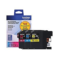 Brother LC103CL - 3-pack - High Yield - yellow, cyan, magenta - original - ink cartridge