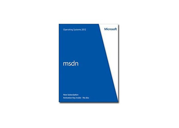 Microsoft MSDN Operating Systems 2012 - box pack ( 1 year )