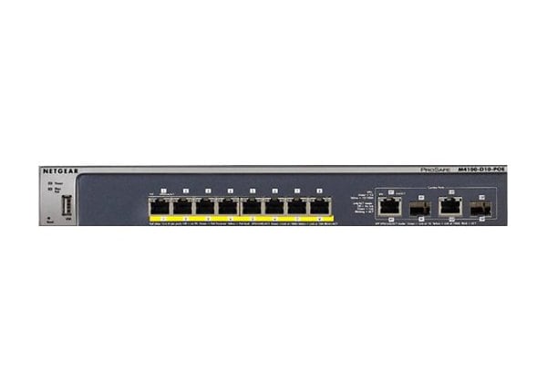 NETGEAR ProSafe M4100-D10-PoE - switch - 8 ports - managed - desktop, wall-mountable