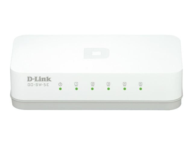 Dlinkgo 5-Port Fast Ethernet Easy Desktop Switch GO-SW-5E - switch - 5 ports - desktop