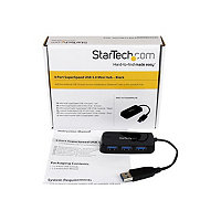 StarTech.com 4 Port USB 3.0 Hub SuperSpeed 5Gbps - Portable - Bus Powered
