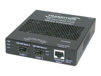 Transition Networks Stand-Alone Power over Ethernet PSE - fiber media conve