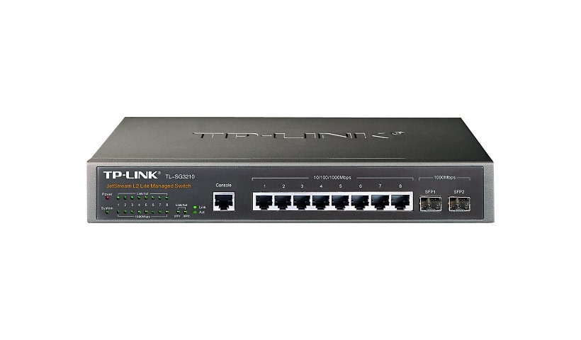 TP-Link JetStream TL-SG3210 - switch - 8 ports - managed - rack-mountable