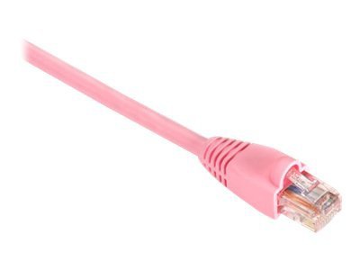 Black Box 1ft Cat5 CAT5e 350mhz Pink UTP PVC Snagless Patch Cable 1'